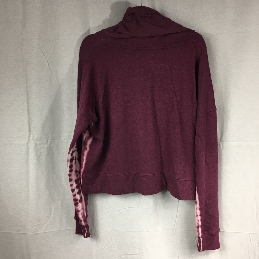 The Lounge Life Large purple grape Crop Hoodie tie dyed long sleeved tie at neck - Picture 2 of 7
